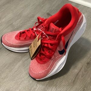 Nike GT academy hustle flyknit sneakers in red & navy